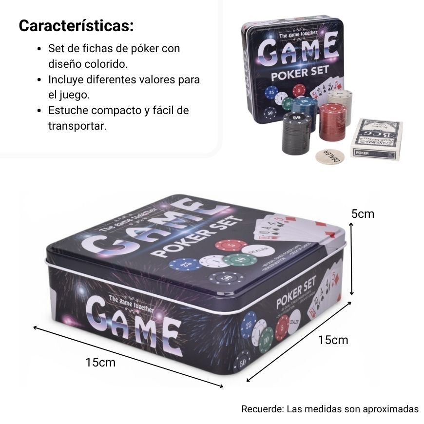 juego de poker dim:15x15x5