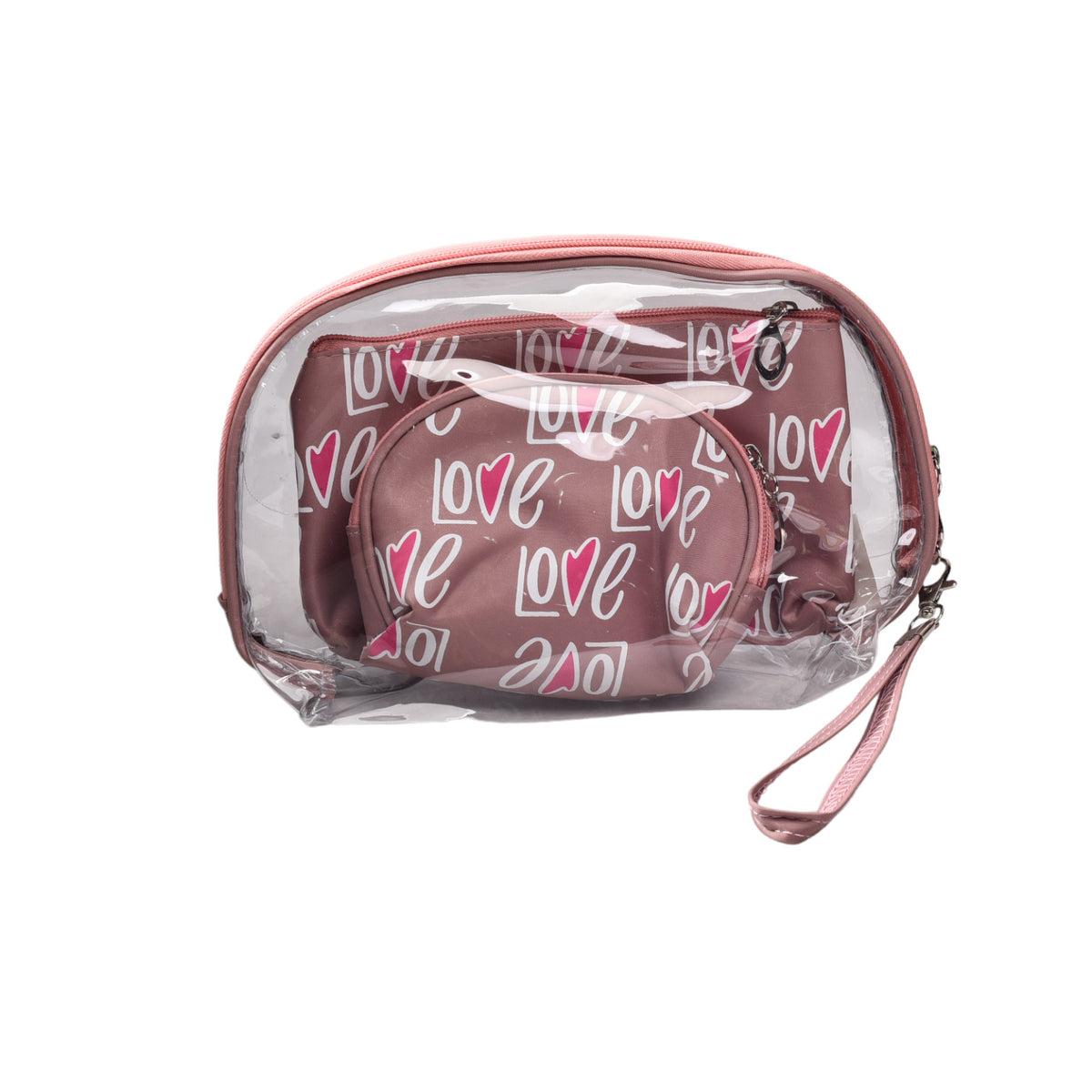 cosmetiquera x 3 unidades maquillaje monedero o bolsa