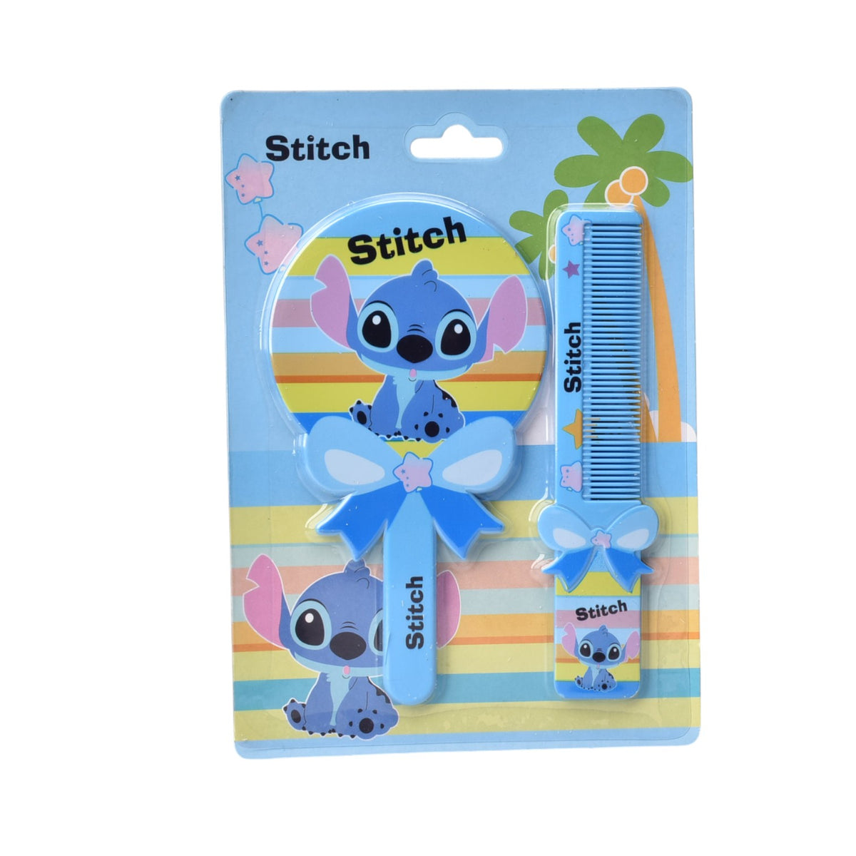 peinilla con espejo plastico personaje stich dim:13x18