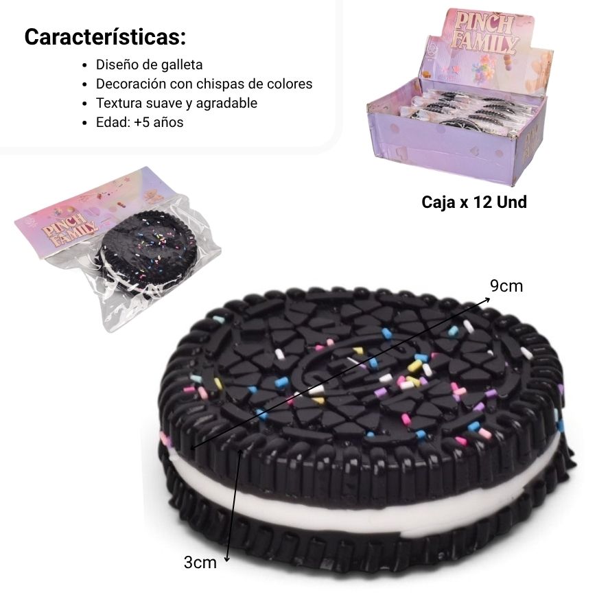 squishy anti estres forma galleta dim:10x3cm