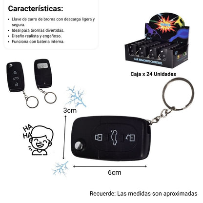 LLAVERO BROMA SHOK FORMA LLAVE CARRO PLASTICO+METAL
