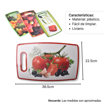 TABLA PICAR PLASTICO COCINA DIM:22*36CM