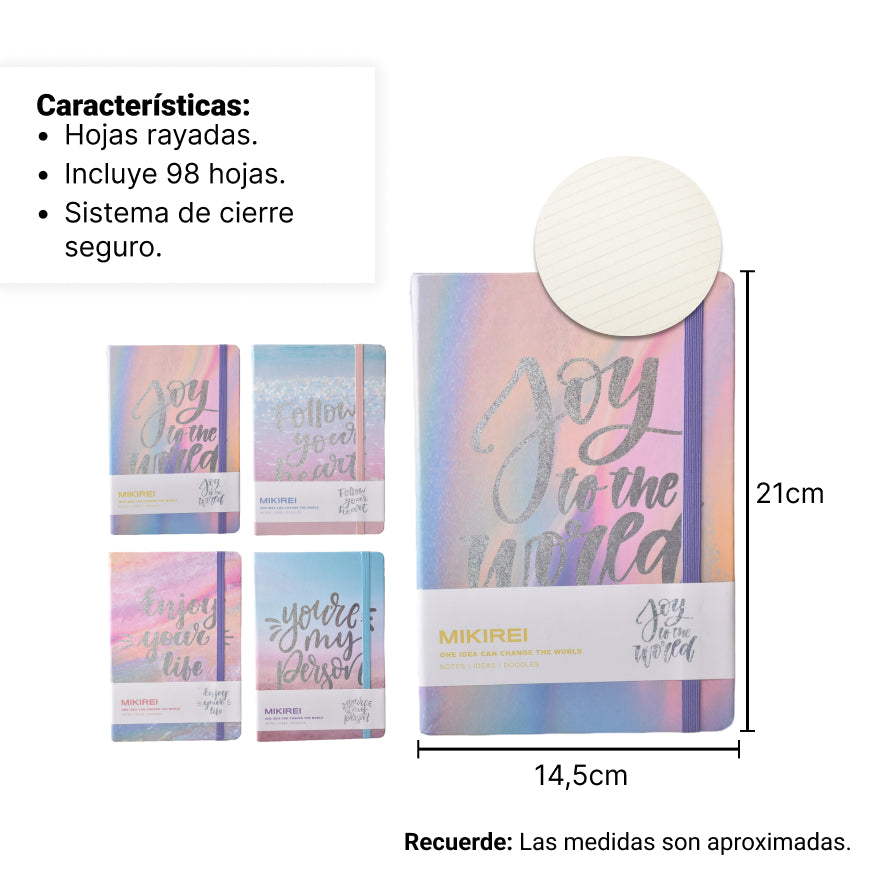 cuaderno agenda planeador notebook colores pasteles