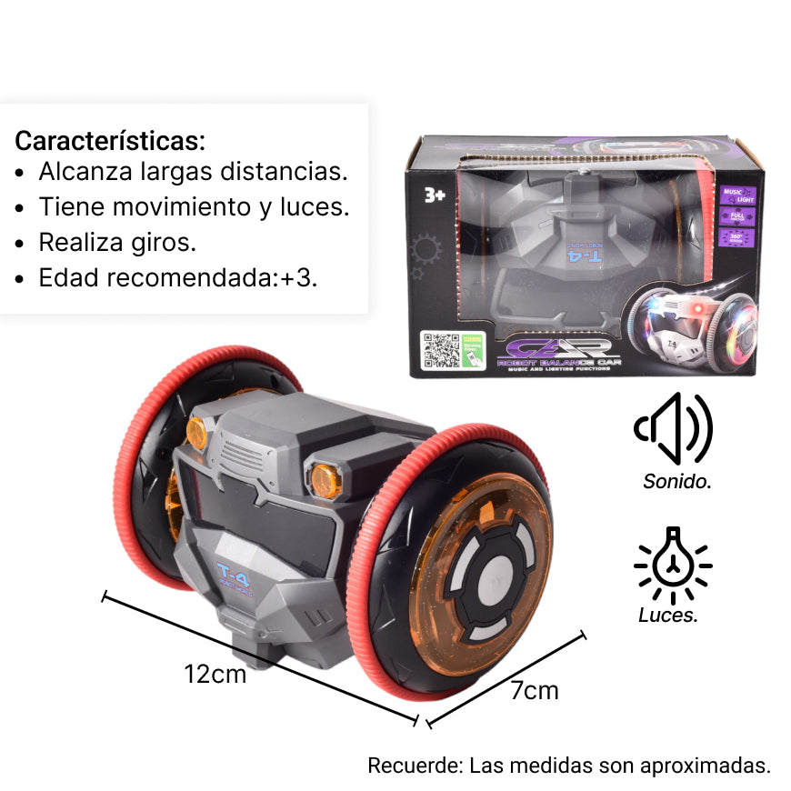 juguete carro de  plastico con movimiento luces y sonido