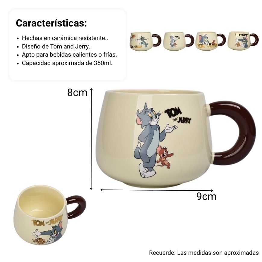 mug pocillo ceramica personaje 350ml dim:11x8x8