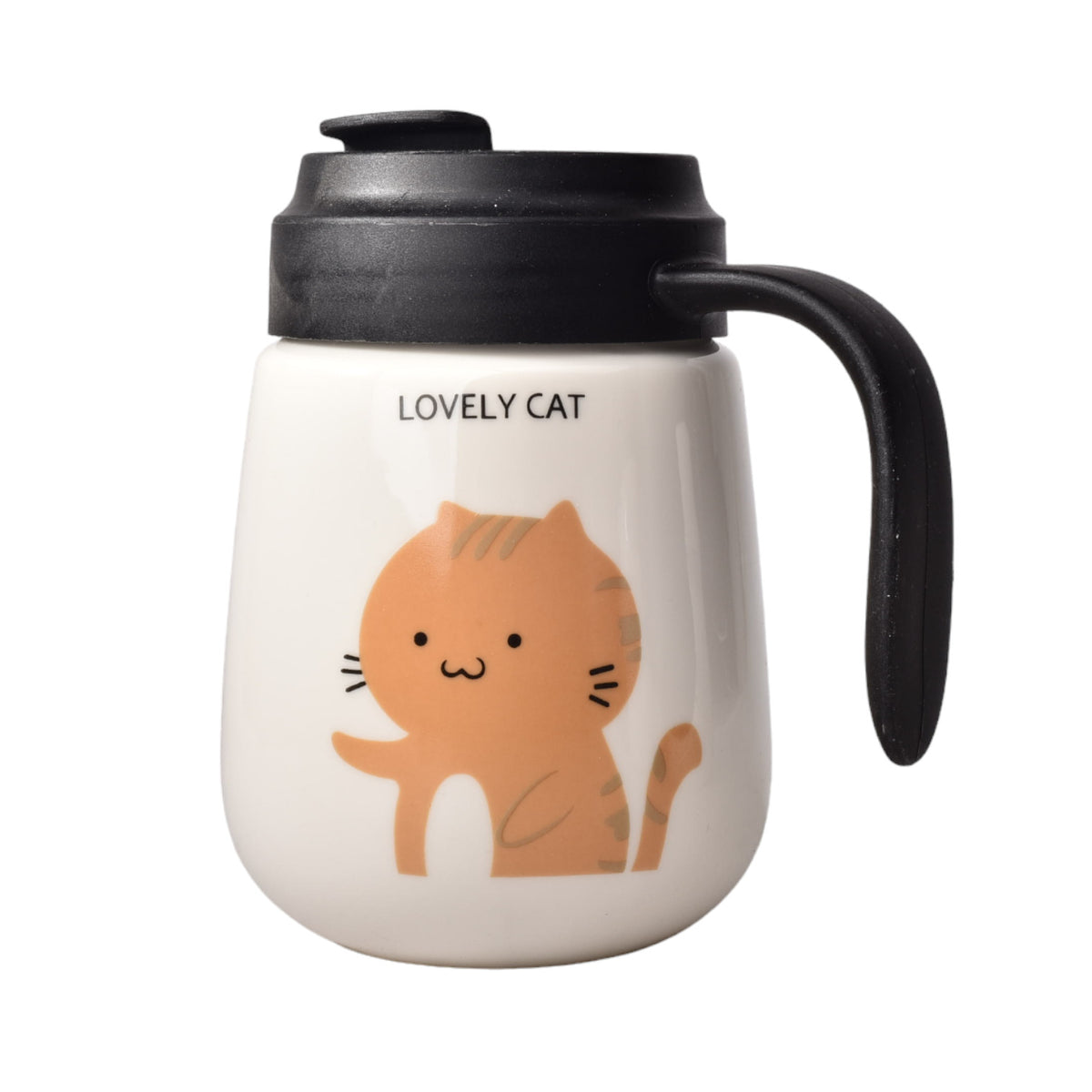 mug pocillo blanco diseño de gatos en ceramica grande