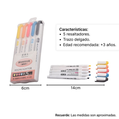 RESALTADOR *5PCS DIM:6*14.3CM