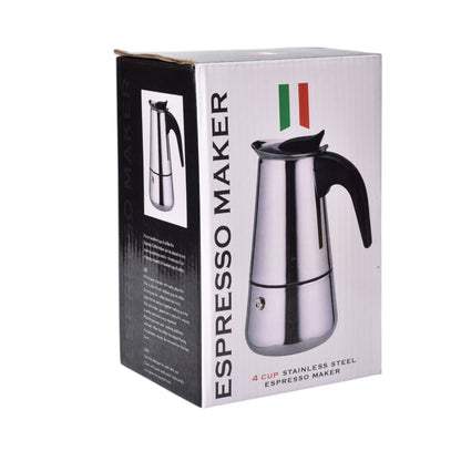 CAFETERA ACERO PLATEADO