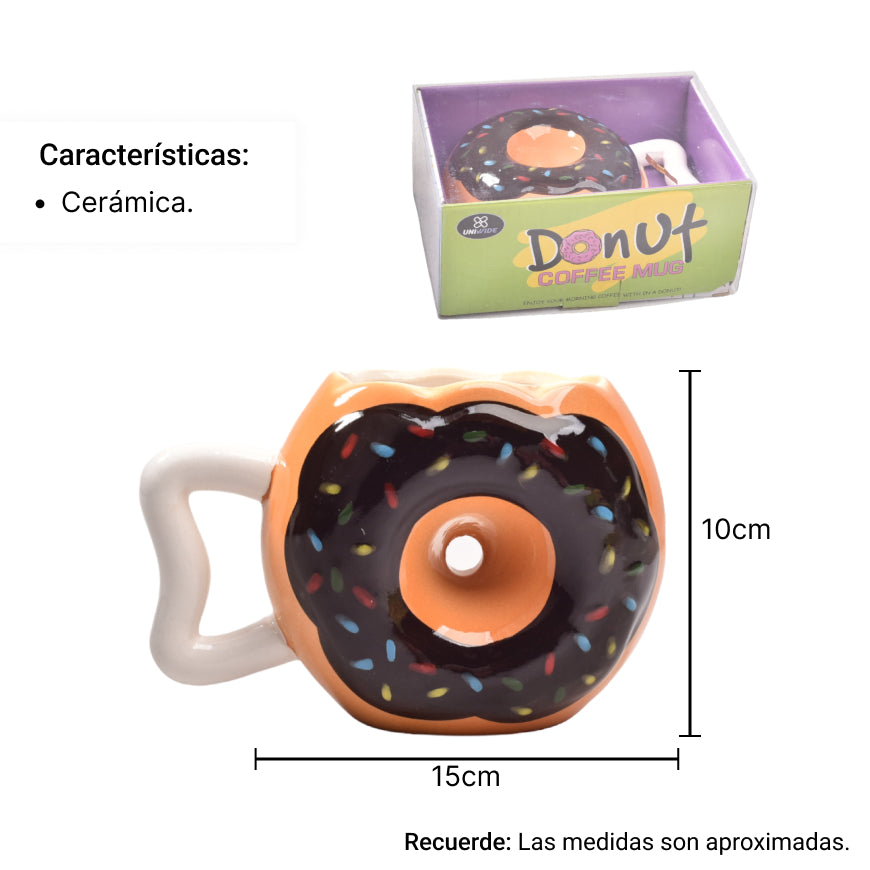 mug pocillo ceramica de donas