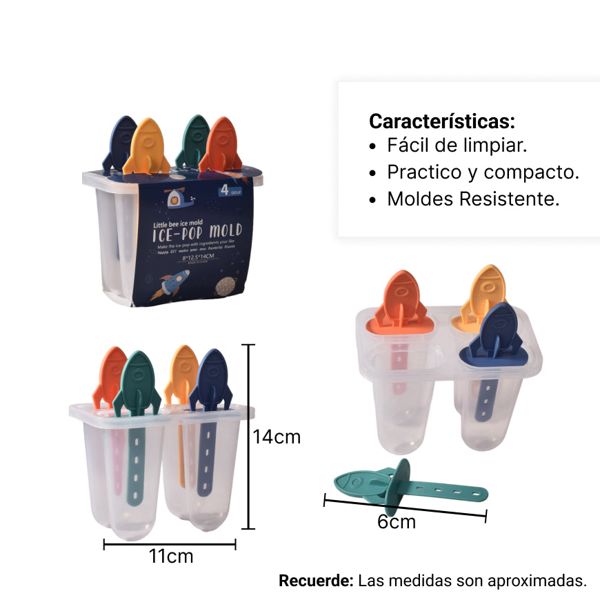 molde para helados nave dim:12x7x13