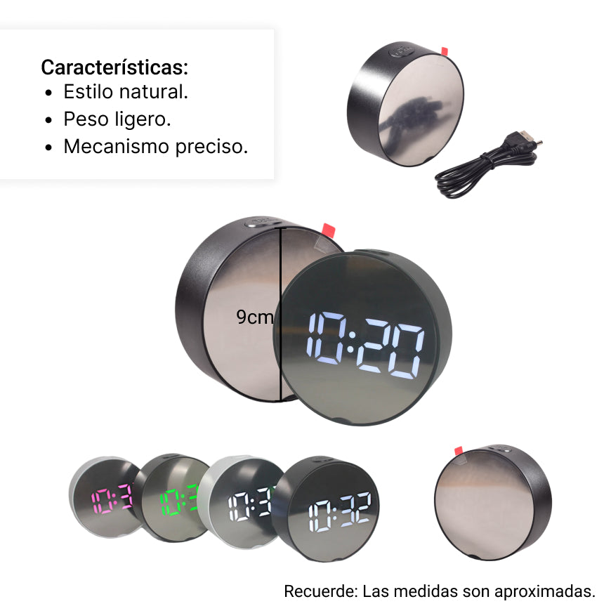 reloj digital redondo