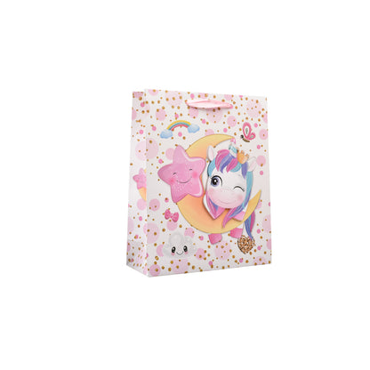 BOLSA REGALO EN PAPEL UNICORNIO TAMAÑO MEDIANO