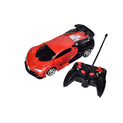 JUGUETE CARRO TRANSFORMABLE CON CONTROL REMOTO DIM:30X16X8