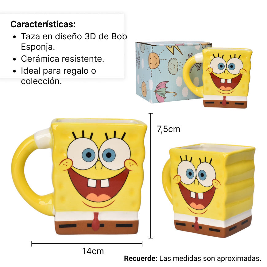 mug pocillo de ceramica personaje 460ml dim:14x7x11