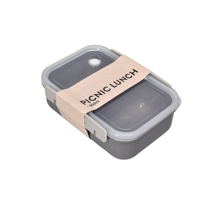 PORTACOMIDA PLASTICO CON CUBIERTO 1000ML DIM:19X12X6