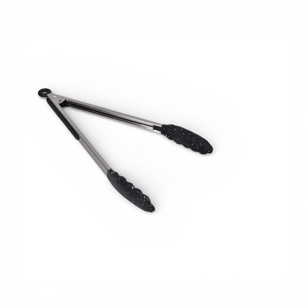 pinza para comida acero silicona negro dim:35x4x3