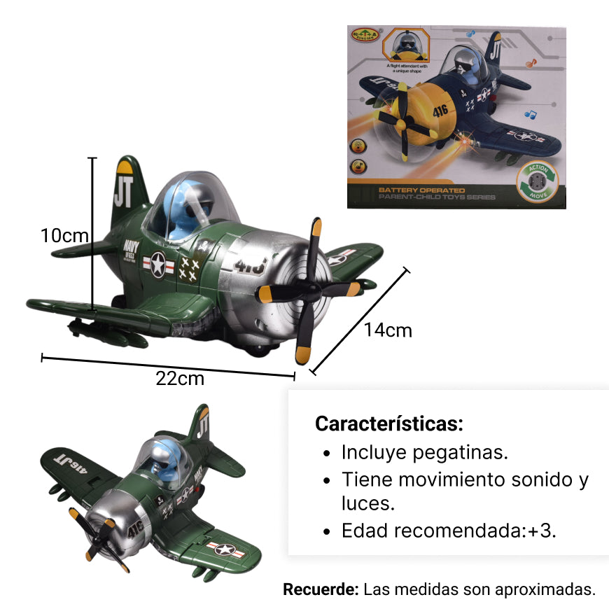 avion para niños con luces sonido y movimiento