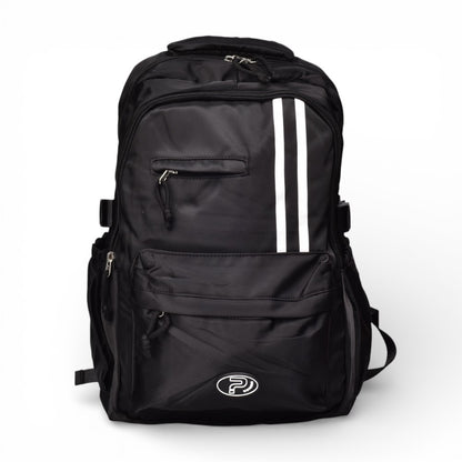 MALETA MORRAL NEGRO LILA Y ROSADO POLIESTER DIM:45X30X16