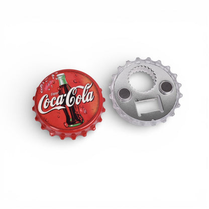 DESTAPADOR PLASTICO CON IMAN FORMA TAPA CERVEZA DIM: 7X7X1