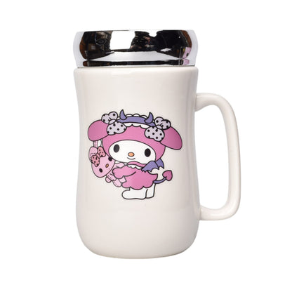MUG POCILLO CERAMICA CON TAPA ESPEJO PERSONAJE 460ML DIM:14X7