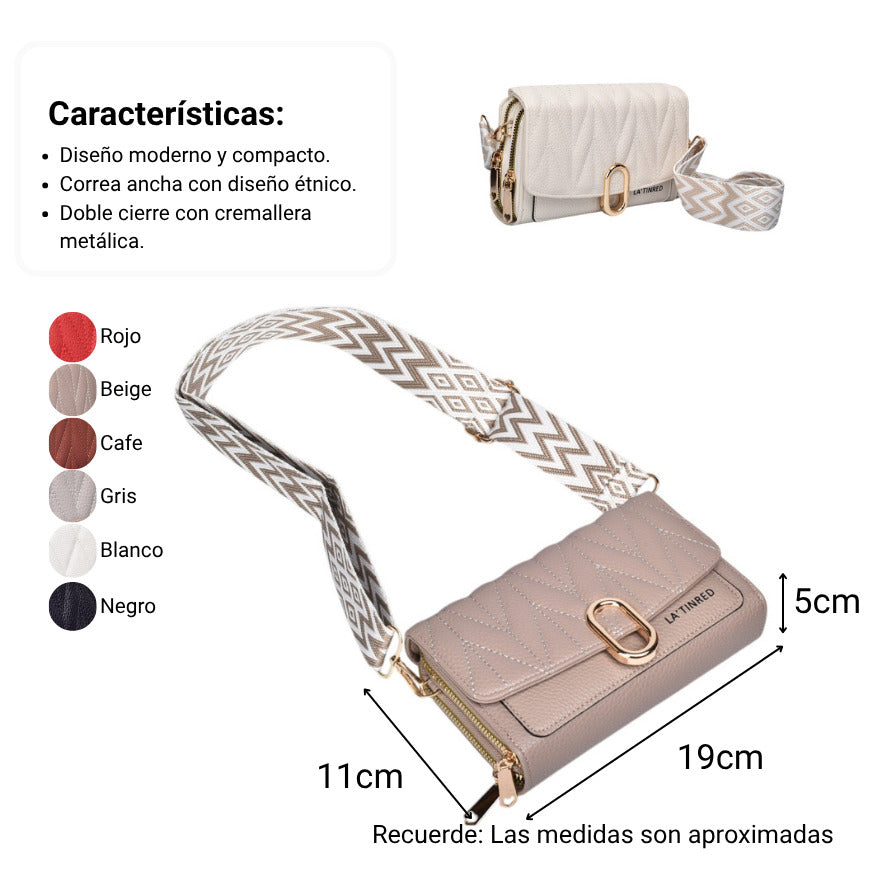 bolso para dama sintetico dim:19x5x11