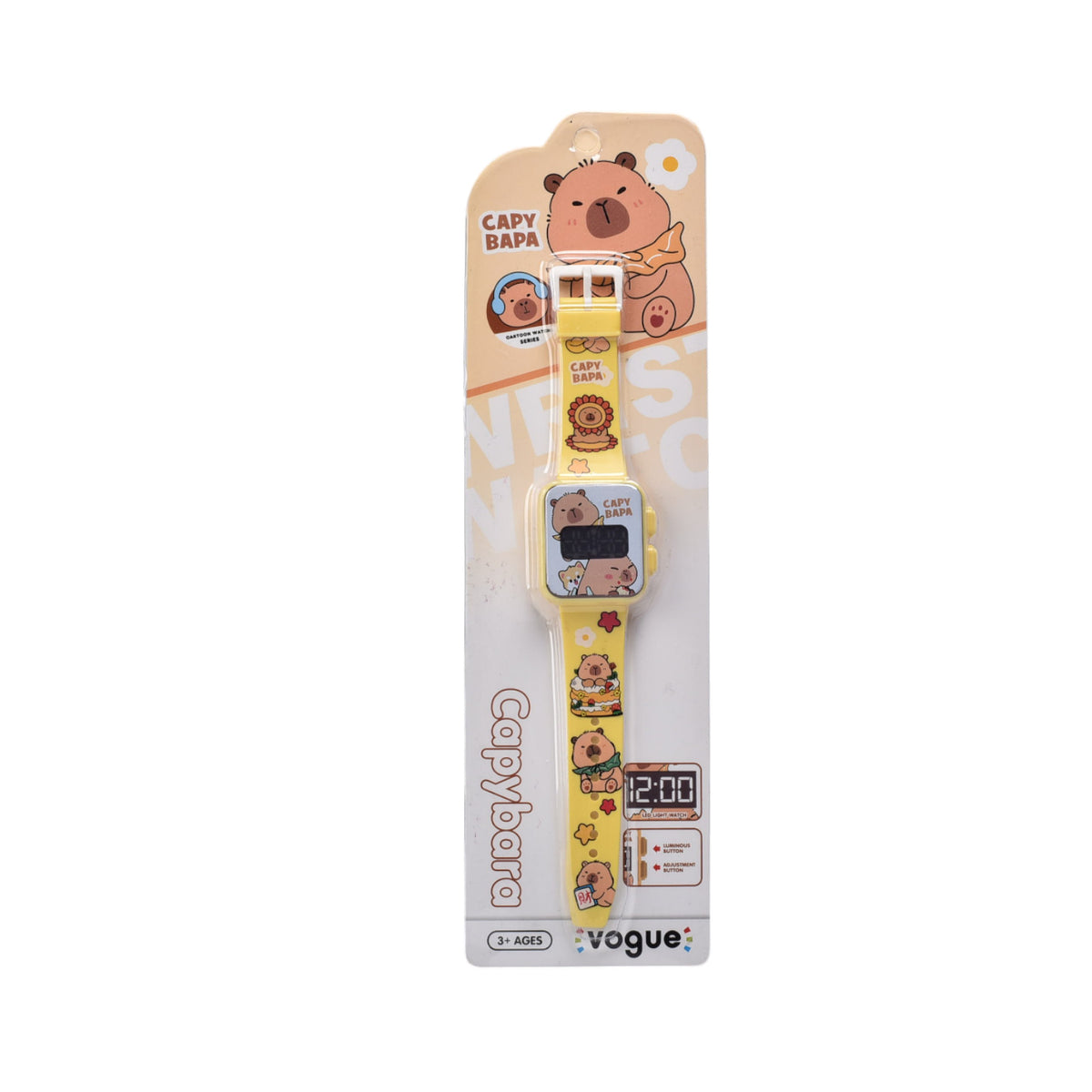 reloj juguete niños plastico capybara dim:27x7x2
