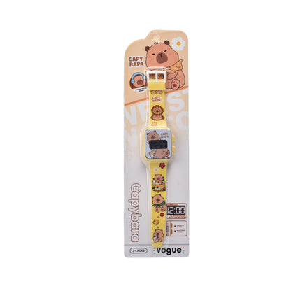 RELOJ JUGUETE NIÑOS PLASTICO CAPYBARA DIM:27X7X2