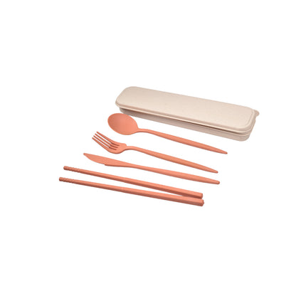SET CUBIERTOS PORTATILES FIBRA DE TRIGO