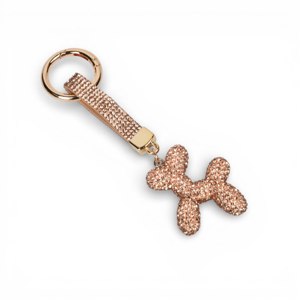 llavero resina y metal perro globo dim:5x5x1