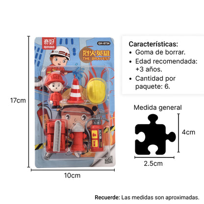 SET BORRADOR CON FORMA BOMBERO