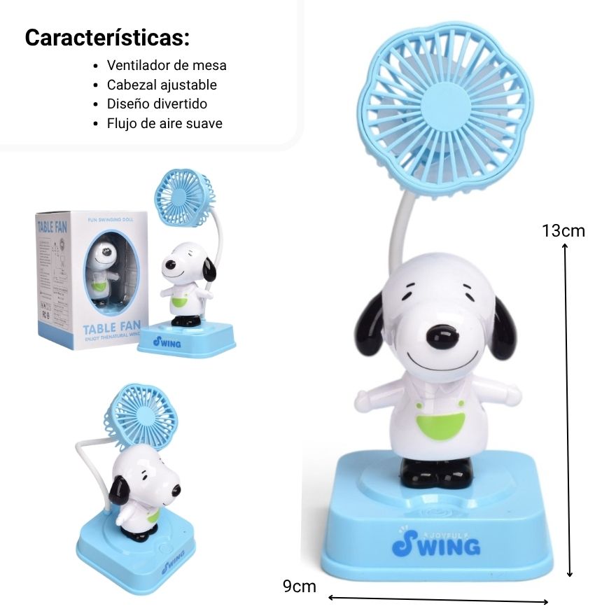 ventilador plastico con cable usb prj dim: 18.7x11.5cm