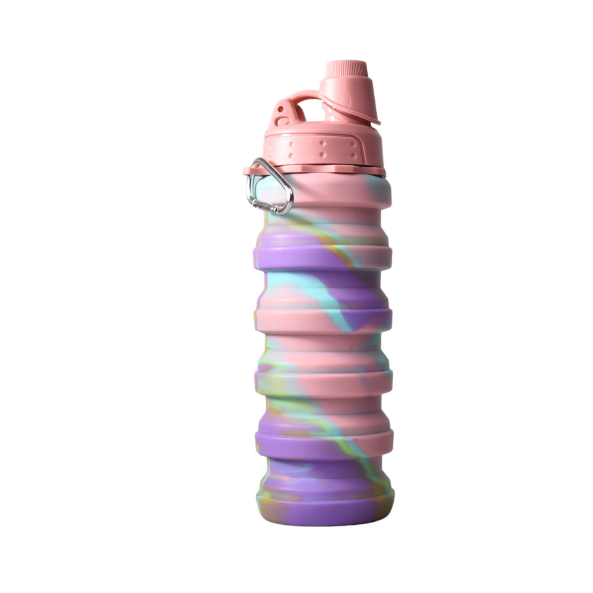 botella de agua plegable 600ml silicona varios colores