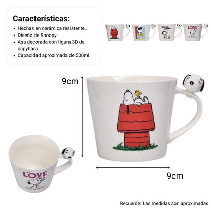 MUG POCILLO DE CERAMICA BLANCO PERSONAJE 500ML DIM:10X10X9