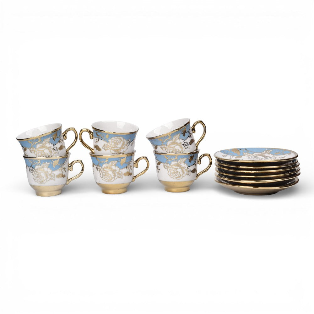 set 6pcs pocillo cermica con plato  90ml dim:6x6x5