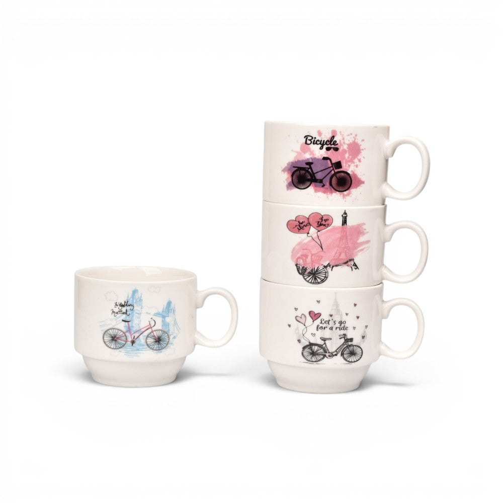 pocillo set 4pcs ceramica con base dim:20x8cm