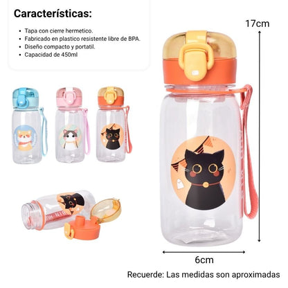 BOTELLA DE AGUA 450ML PLASTICA