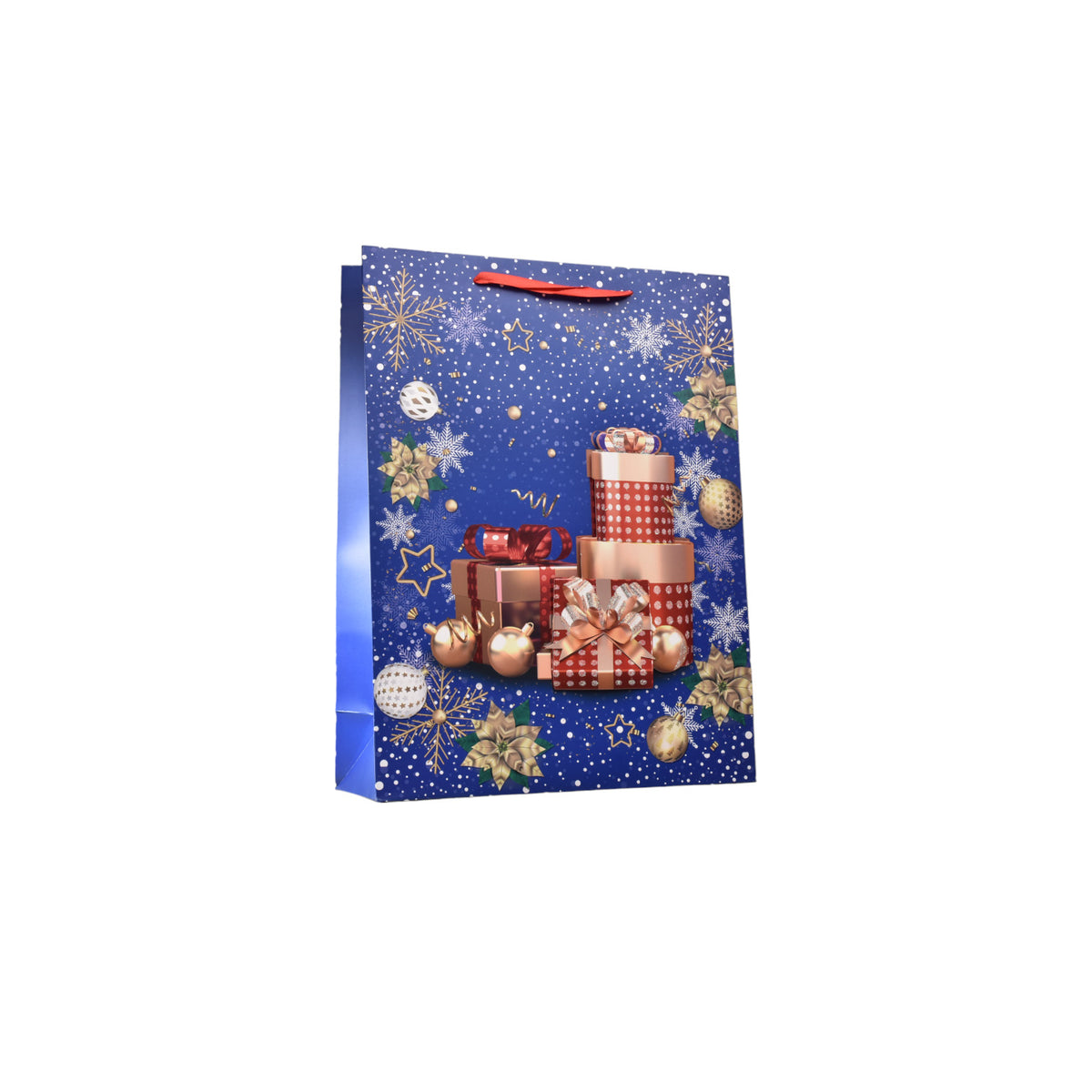 bolsa regalo en papel navidad tamaño pequeño 23x20cm
