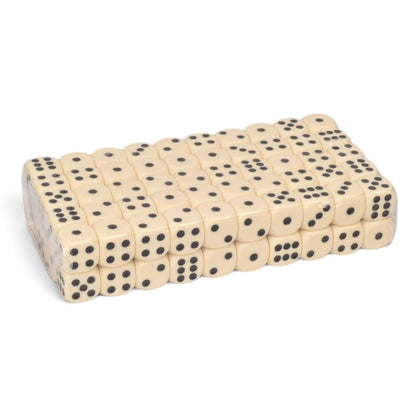 DADOS SET 100PCS PLASTICO DIM:1.6X1.6X1.6CM