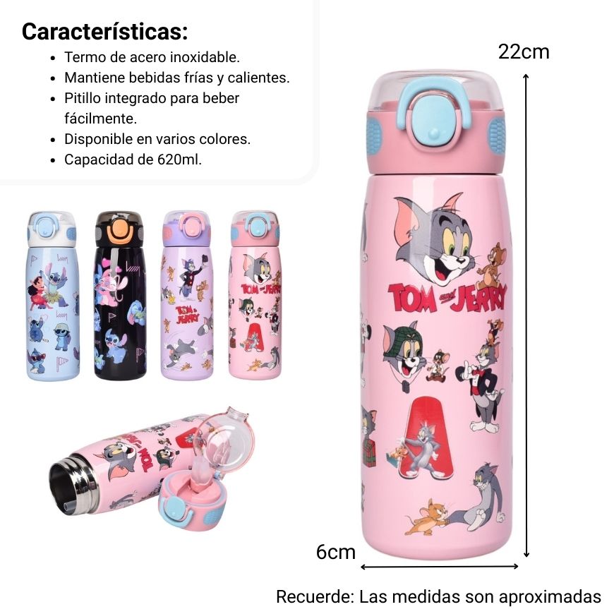 termo acero inoxidable 620ml personaje