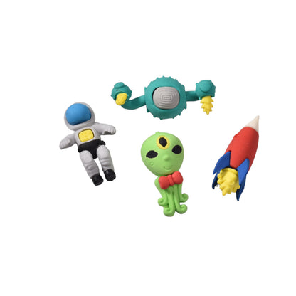 SET X 4 BORRADORES CON FORMA DE ASTRONAUTA