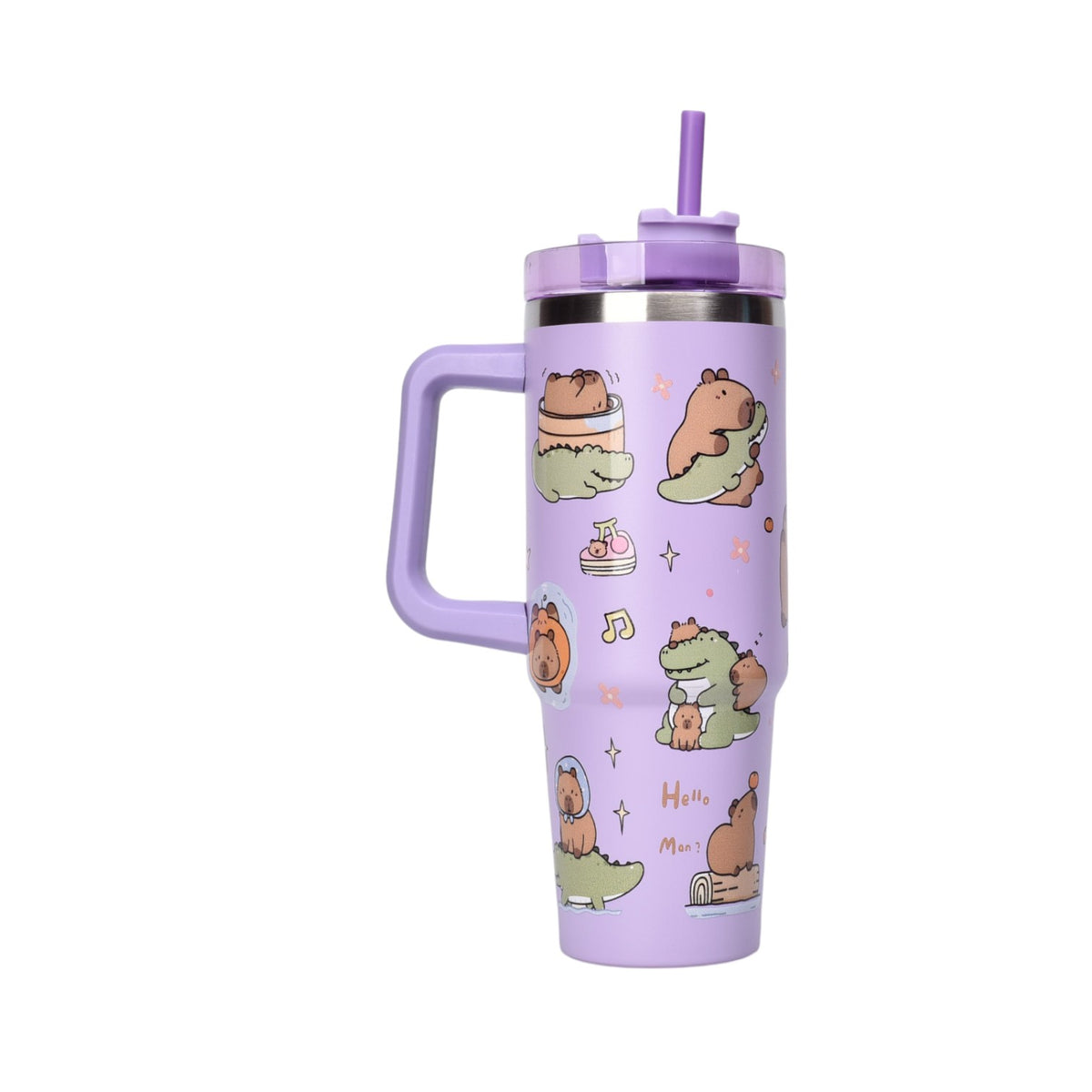 termo metalico 890ml capybara dim:9x25