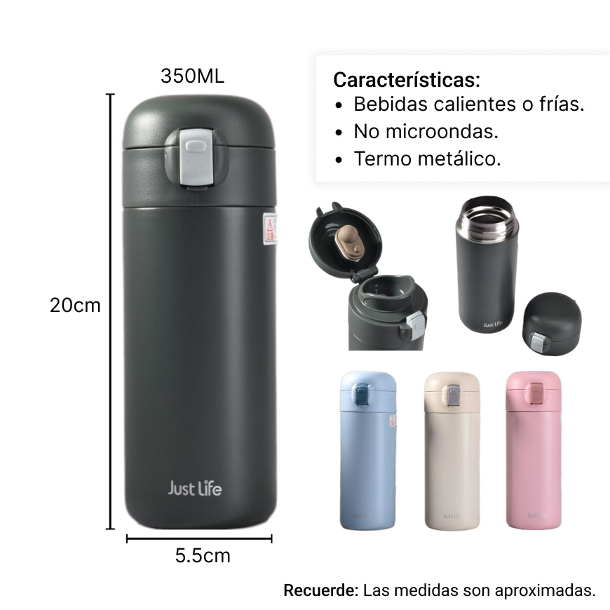 termo metalico 350ml