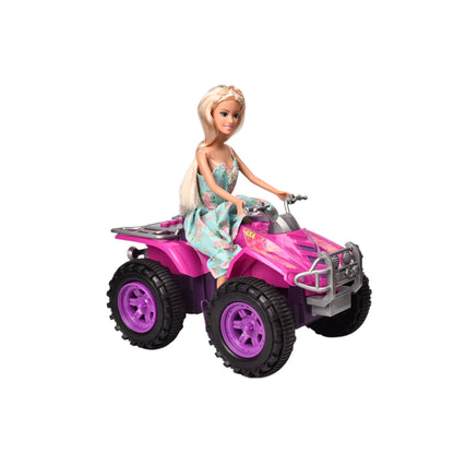CARRO A CONTROL REMOTO CON MUÑECA DIM: 17 x 27.5x 31 cm