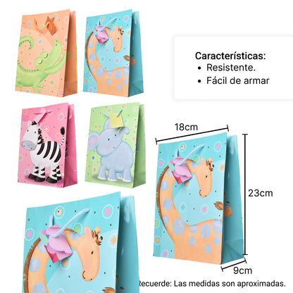 BOLSA PARA REGALO DISEÑO NIÑO NIÑA DE PAPEL DIM:18X23X9