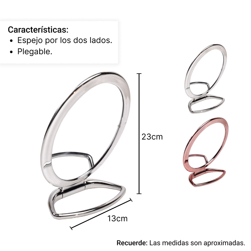 espejo ovalado tocador dim:23*13cm