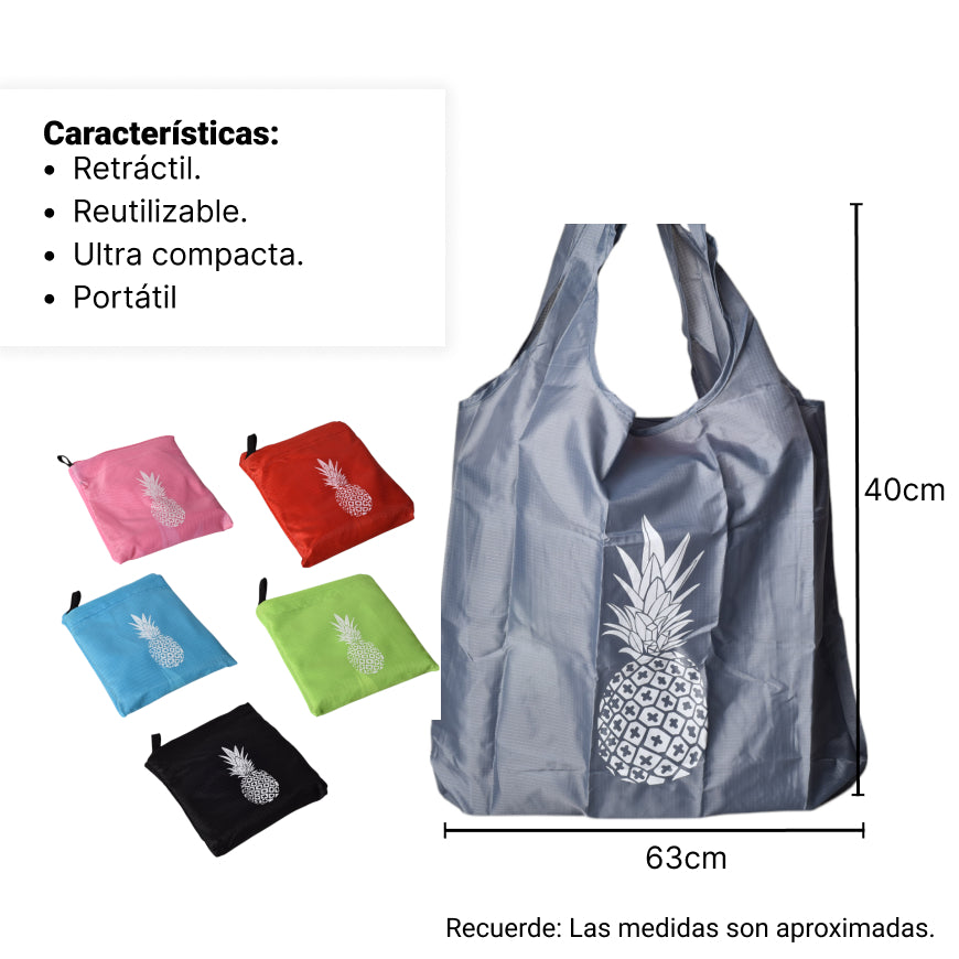 bolsa compras portatil reutilizable poliester