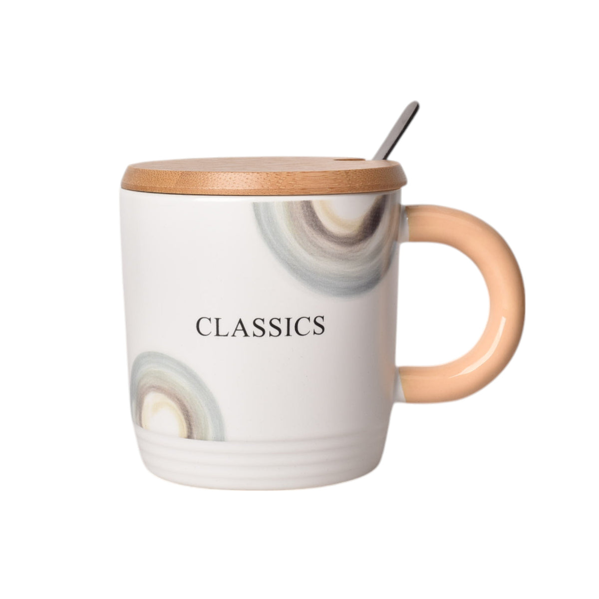 mug pocillo ceramica con tapa de madera 380ml dim:9*9*10