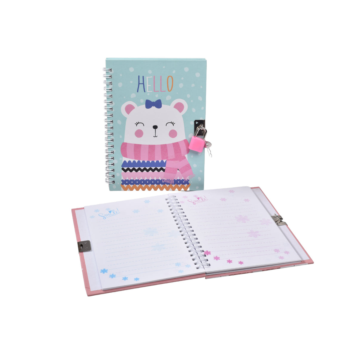 diario para niña con candado y llave dim:13*17.5cm