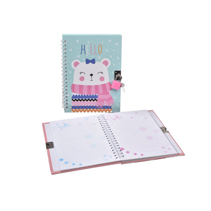 DIARIO PARA NIÑA CON CANDADO Y LLAVE DIM:13*17.5CM
