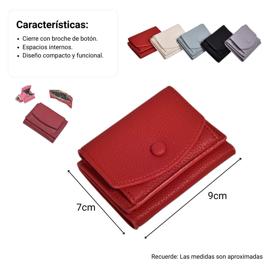 billetera mujer sintetico dim:9x7